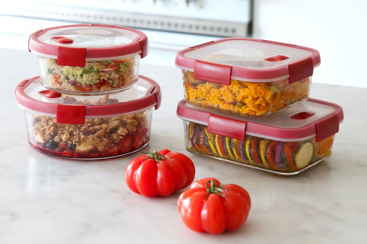 Smart Cook Vershoudsdoos 1,1L - Transparant/Rood