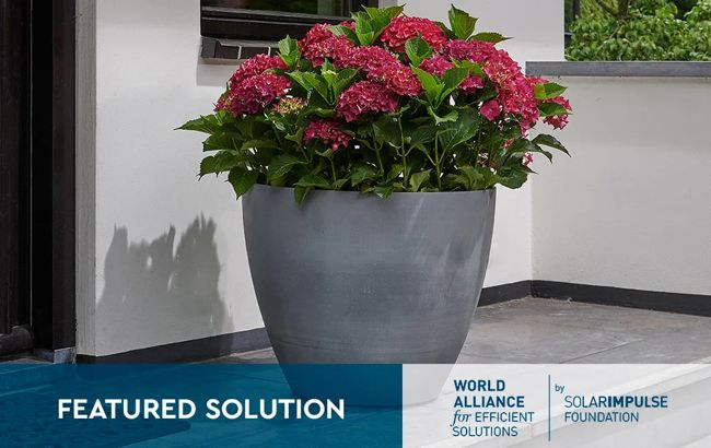 Set 2x Macetero Polyal Betón redondo 53 cm y 70L