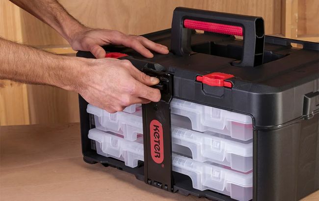 Stack & Roll 3-Set Tool Organiser - Graphite