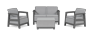 Conjunto de exterior de 4 plazas Scandi con mesa de almacenamiento - 