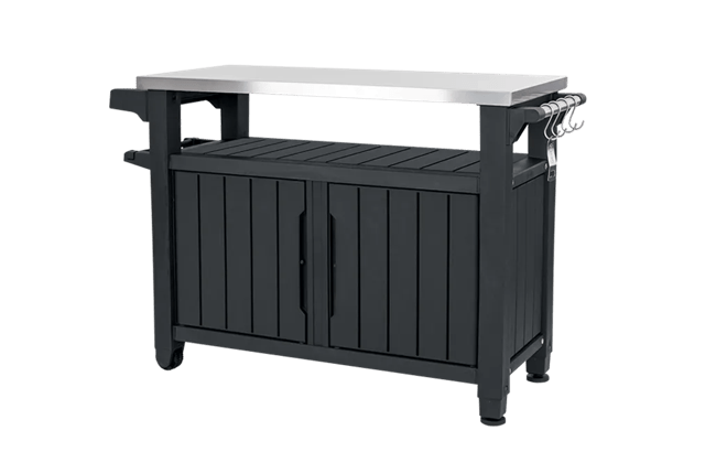 Unity XL Graphite Outdoor Kitchen Cart with Storage - Keter US