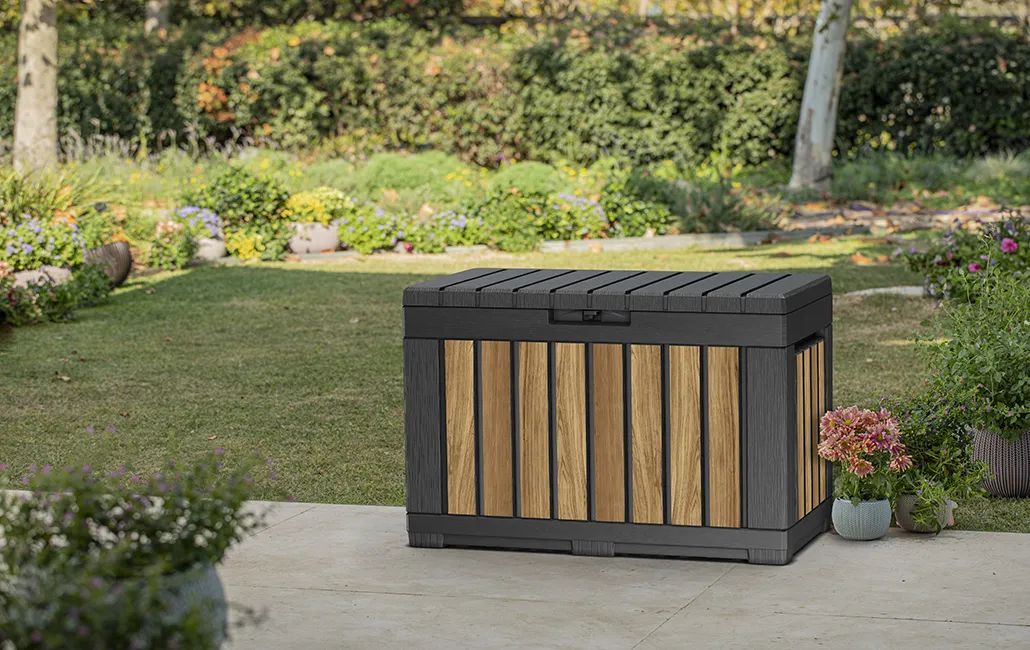 Buy Signature 190-Litre Deck Box in Oak Brown - Keter Canada
