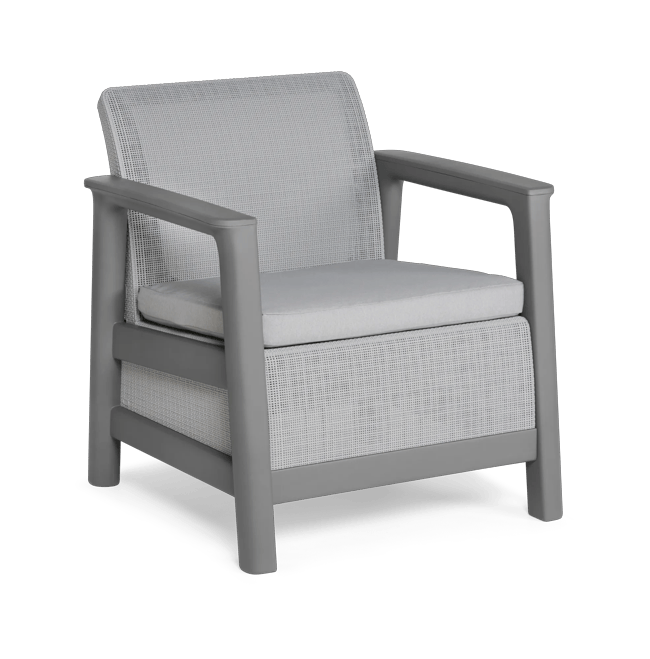 Scandi Linea Loungestoel - 2 stuks - Lichtgrijs