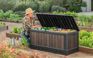 92 Gallon Deck Box Signature Storage Box Walnut Brown - Keter US