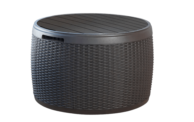 Circa Grey Rattan 37 Gallon Storage Deck Box - Keter US