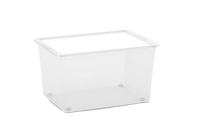 קופסא לאחסון - סטייל 50 ליטר - שקוףלבן