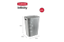 Infinity Dots Wasmand 60L - Grijs