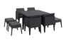 Santiago 8 Seater Dining Set - Grey