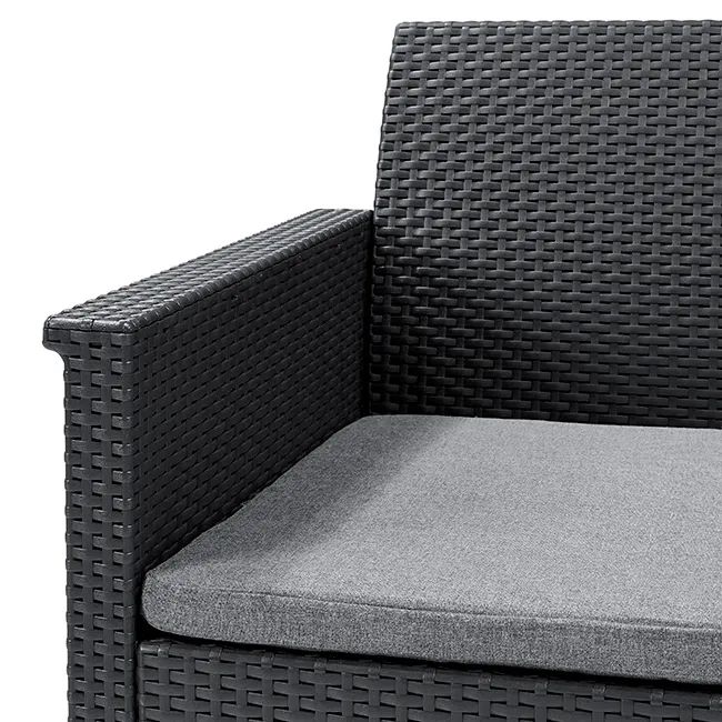 Emma 4 Seater Garden Set, With Storage Table  - Graphite