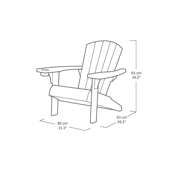 Alpine Adirondack Chair - Grey