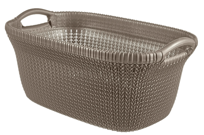 סל כביסה KNIT סרוג 40 ליטר - חום