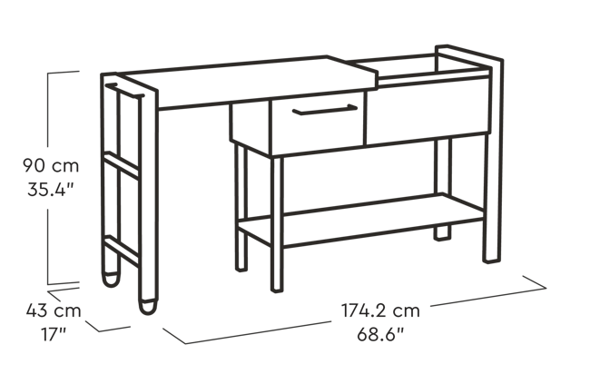 Ausziehbarer Partytisch - Walnuss