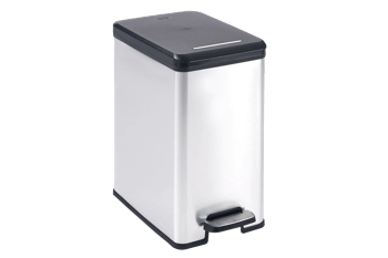 פח אשפה סלים עם פדל 25 ליטר - כסוף - פחי אשפה