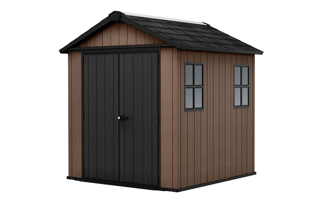 Caseta de exterior Newton Plus 757 - 230X224X246 cm y 4,4m2 - Marrón