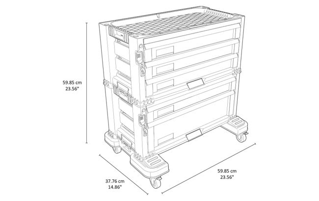 Servante d'atelier 5 tiroirs - Noir