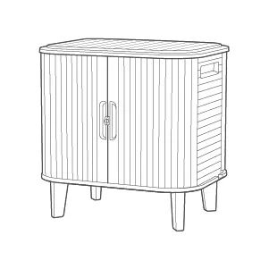 Velo 113L Storage Unit - Grey