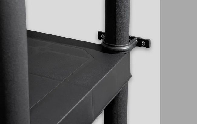 Plus Opbergrek - 4 planken - 60x30x135 CM - Zwart