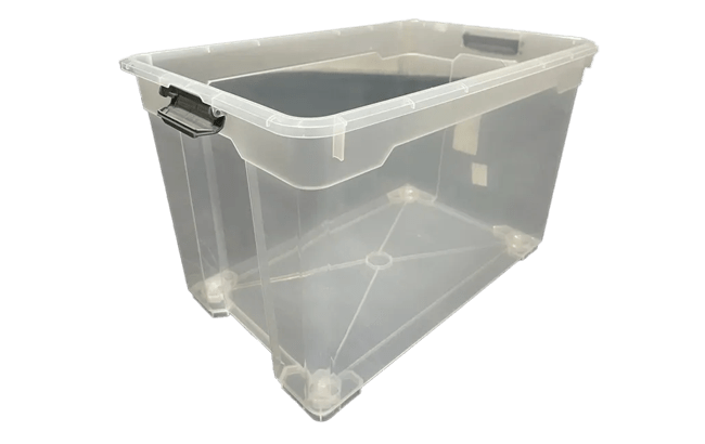 ארגז נע מובר 60 ליטר XL - שקוף - שקוף\לבן