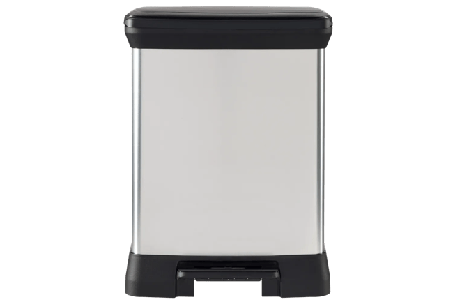 פח אשפה דקו עם פדל 30 ליטר - כסוף