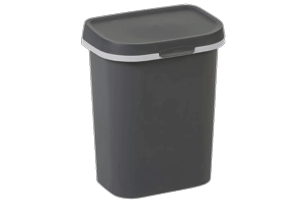 Mistral Flat Afvalbak 10L - Antraciet - Prullenbakken
