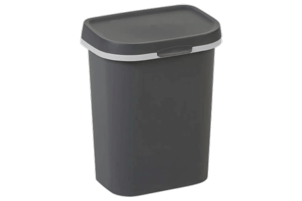 Mistral Flat Afvalbak 10L - Antraciet - Prullenbakken