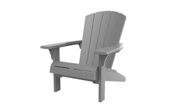 Troy Adirondack Gartenstuhl – 81x80x96,5 cm - Grau - Balkon-Sets und Balkonmöbel