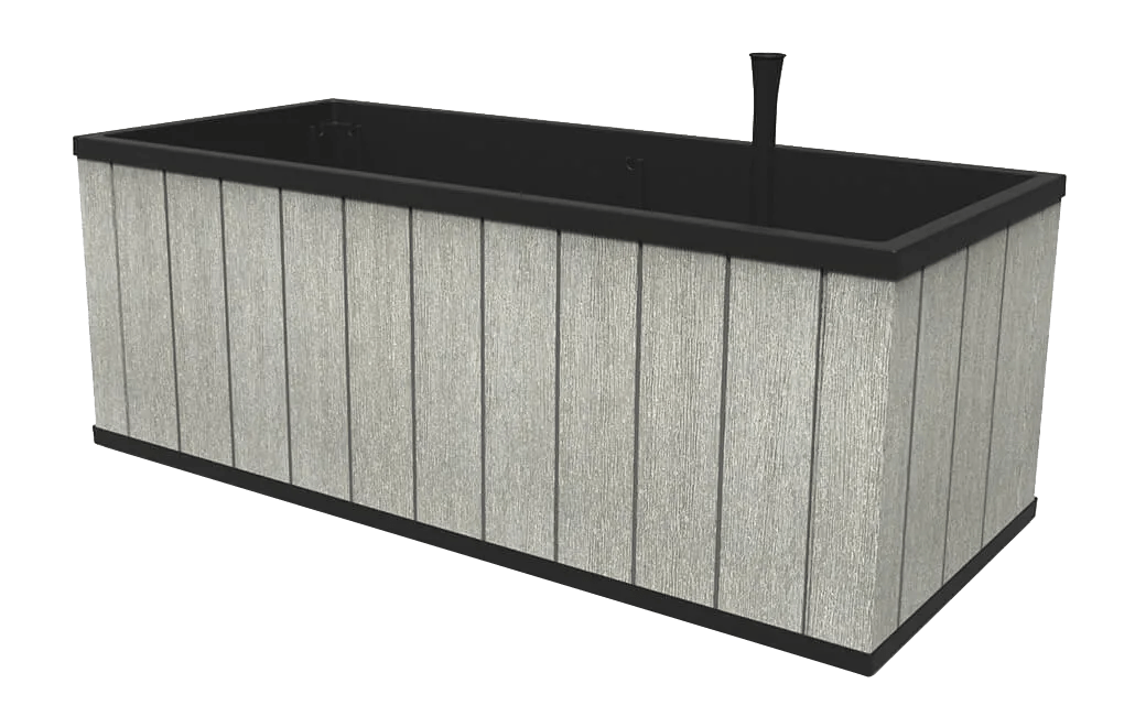 עציץ סוקויה בינוני - אפור