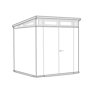 Artisan 2.0 Pent 7x7ft Shed - Grey - 
