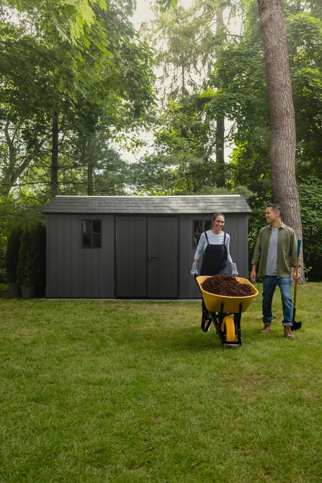 Newton Plus 7515 Tuinhuis - 230x476x246cm - Grijs