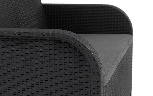 Rosalie 5 seater lounge set with storage table - Grey