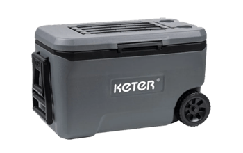 צידנית על גלגלים 47 ליטר - אפור גרפיט - צידנית ובר משקאות ביתי