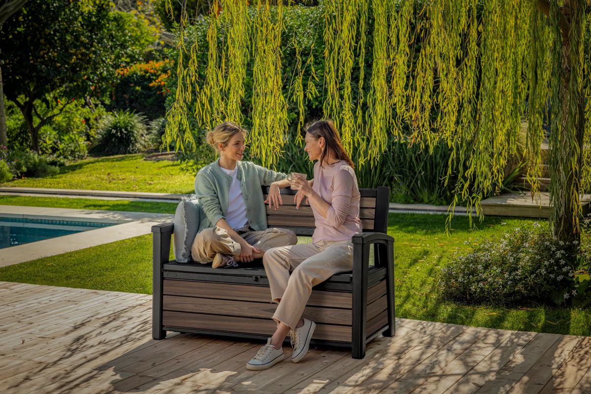 Outdoor Storage Bench 60 Gallon Storage - Keter US
