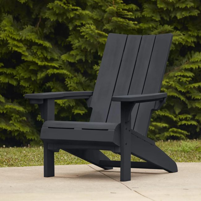 Modern Graphite Outdoor Adirondack Chair - Keter US