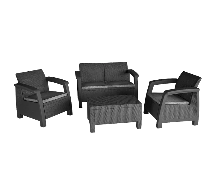 Conjunto de exterior de 4 plazas Bahamas - Grafito