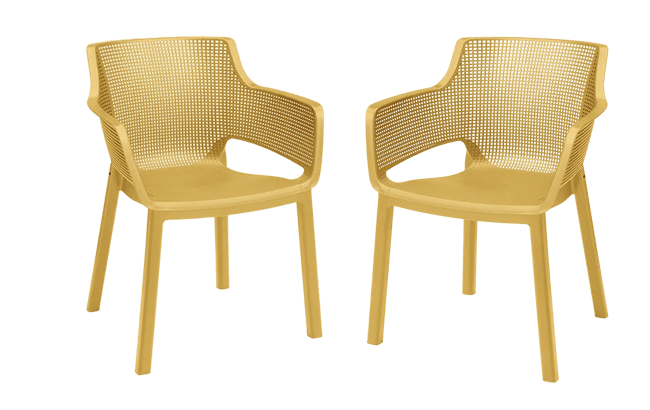 סט אליסה בלקוני - צהוב חרדל