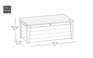 Brightwood Graphite 120 Gallon Storage Deck Box - Keter US