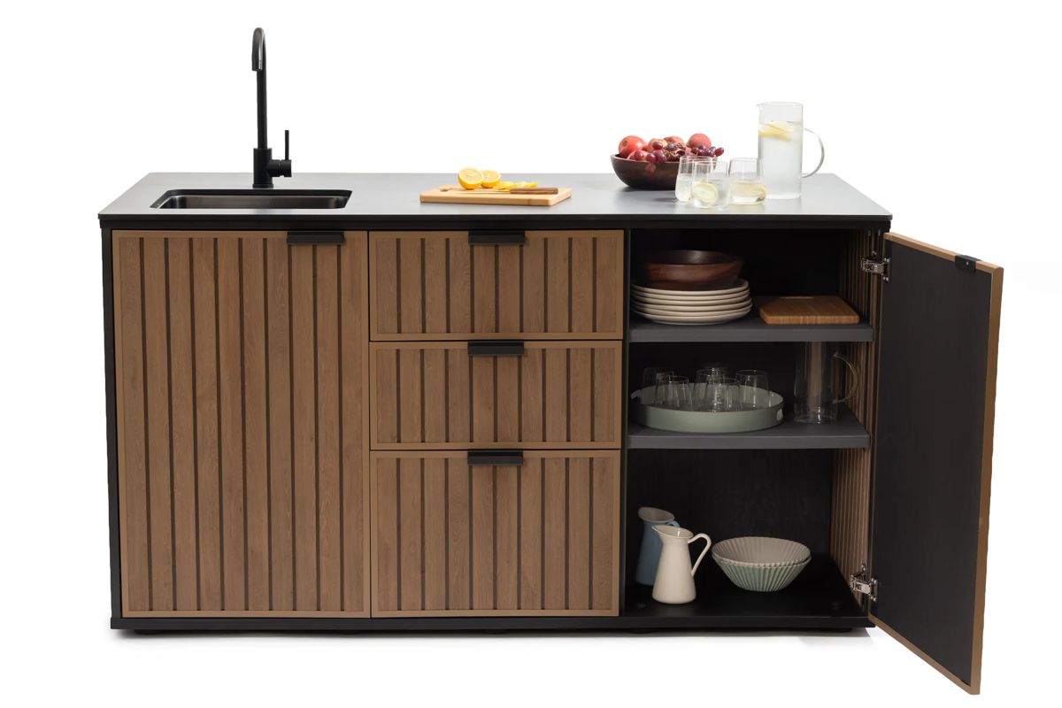 Signature Compact Outdoor Kitchen Island - Brown - Keter CA