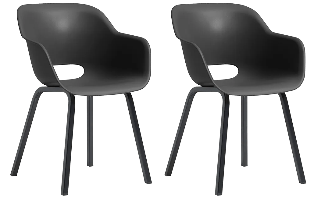 Fauteuil Noa – lot de 2 - Graphite