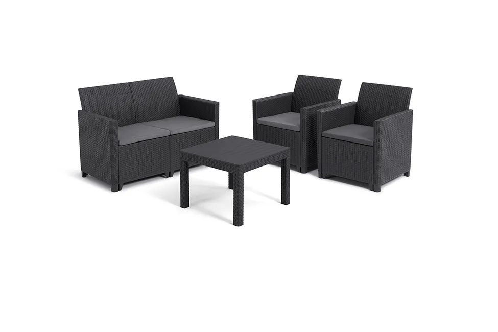 Marie 4 Seater Lounge Set - Graphite