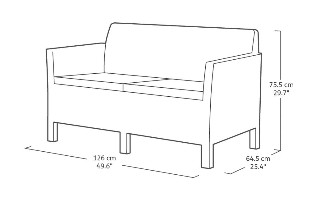 Conjunto de exterior de 4 plazas Chicago con mesa Lyon - Grafito