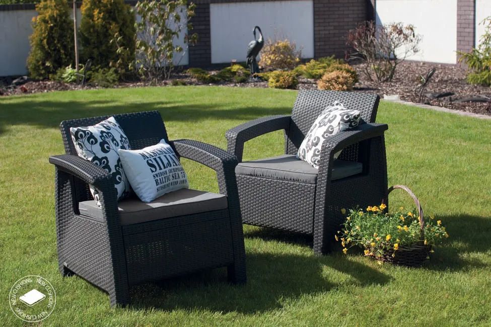 Lot de 2 fauteuils Corfu  - Graphite