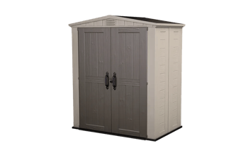 Caseta de exterior Factor 6x3 - 178x113,5x208 cm y 2m2 - Marrón - Casetas pequeñas