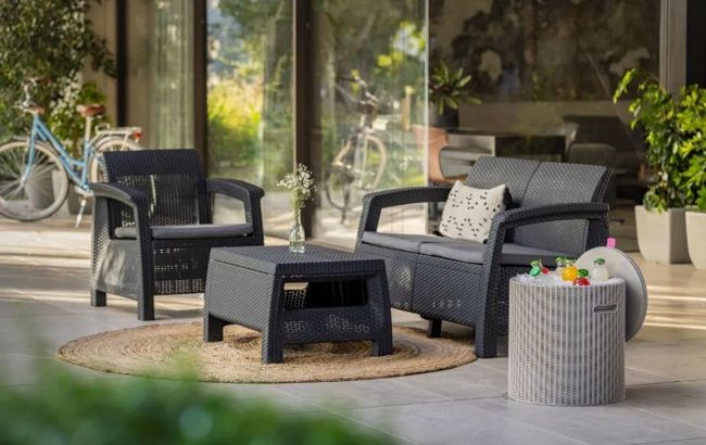 Brown Outdoor Cooler Side Table - Keter US