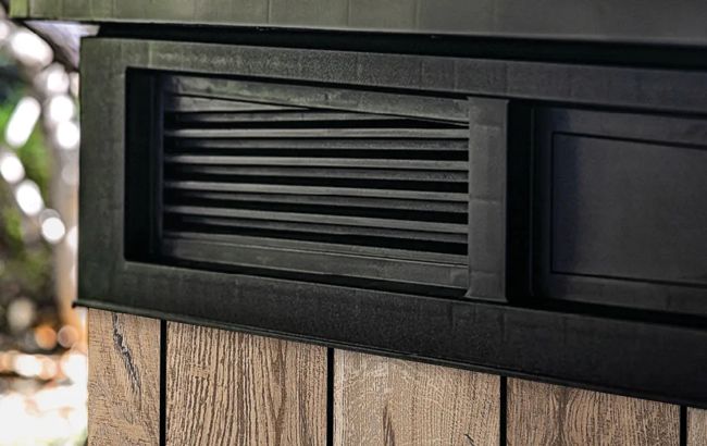 Coffre de jardin Signature effet bois 2020L - Marron aspect Douglas