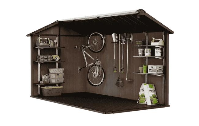 Newton Plus Dual Entry Shed 13x7.5ft - Grey