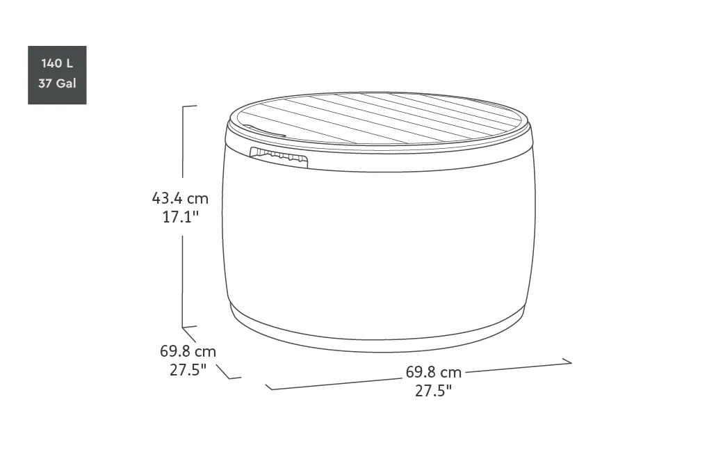 Circa 37 Gallon Storage Deck Box - Green - Keter US