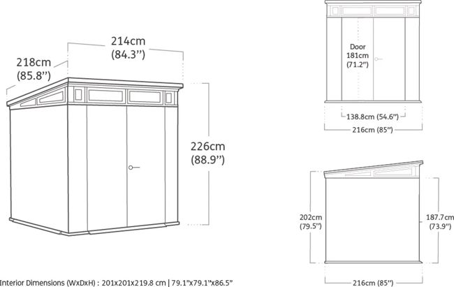 Signature Walnut Brown Medium Storage Shed - 7x7 Shed - Keter US