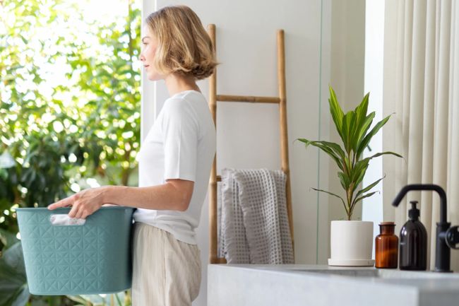 סל כביסה סופטקס 45 ליטר - כחול