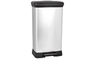 Decobin Prullenbak 50L - Zilver - Prullenbakken