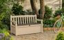 Solana Brown 70 Gallon Outdoor Storage Bench - Keter US